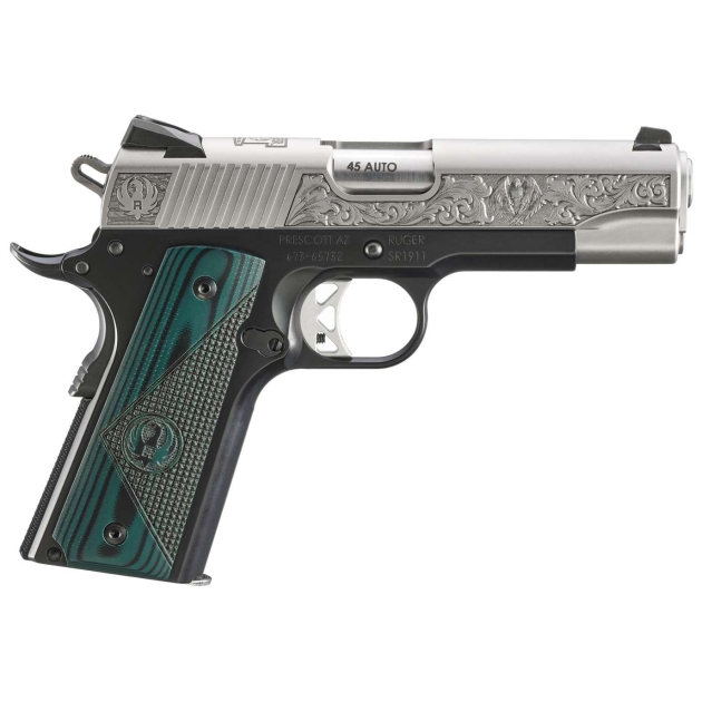 RUGER SR1911 COMMANDER MAYODAN NC EDITION 45ACP PISTOL 4.25" STS ENGRAVED 1-7RD MAG