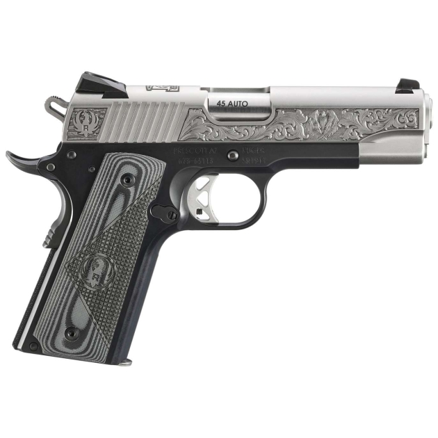 RUGER SR1911 COMMANDER SOUTHPORT CT EDITION 45ACP PISTOL 4.25" STS ENGRAVED 1-7RD MAG