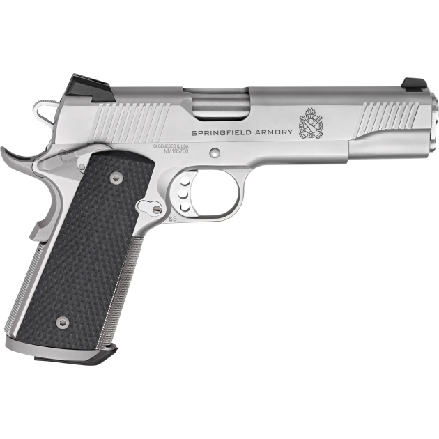 SPRINGFIELD ARMORY 1911 TRP OPERATOR 5" BBL STS, FIXED TRITIUM SIGHTS, 2-7RD MAGS
