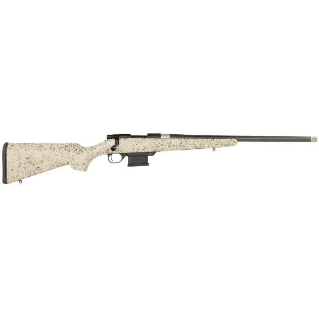 Howa HCE6ARCTAN 1500 Carbon Elevate 6mm ARC 22" Carbon Fiber Wrapped Threaded Barrel, Black Drilled & Tapped Steel Receiver, Fixed Stocky's Tan w/Black Webbing Synthetic Stock, Right Hand