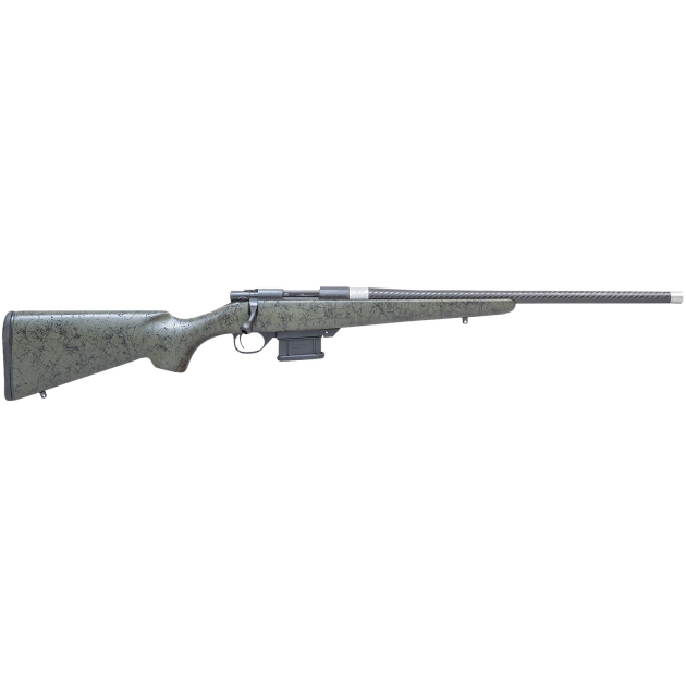 Howa HCE6ARCGRN 1500 Carbon Elevate 6mm ARC 20" Carbon Fiber Wrapped Threaded Barrel, Black Drilled & Tapped Steel Receiver, Fixed Stocky's OD Green w/Black Webbing Synthetic Stock, Right Hand