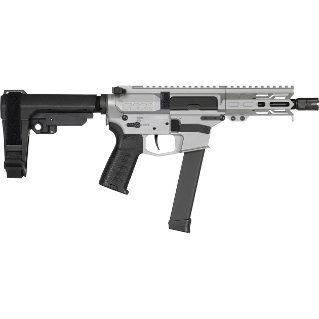 CMMG 99A890FTI Banshee MKGS 9mm Luger 33+1 5" Black Nitride Medium Taper Threaded Barrel, EML 4" M-LOK Handguards, Titanium Cerakote Aluminum Picatinny Rail Receiver, CMMG Zeroed Grips