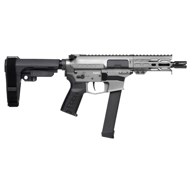 CMMG PISTOL, BANSHEE, MKGS, 9MM, 5", TUNGSTEN W/ADJ RIP BRACE