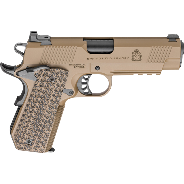 SPRINGFIELD ARMORY TRP 1911 FDE 4.25" 45ACP W/ CARRY CUT & RAIL 2-8RD