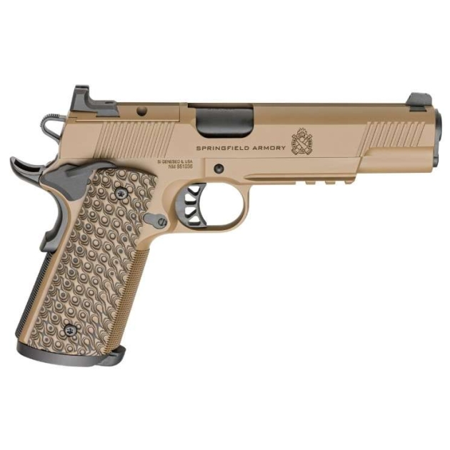 SPRINGFIELD ARMORY 1911 TRP AOS 9MM PISTOL 5" COYOTE CARRY CUT, RAIL 3-9RD MAGS