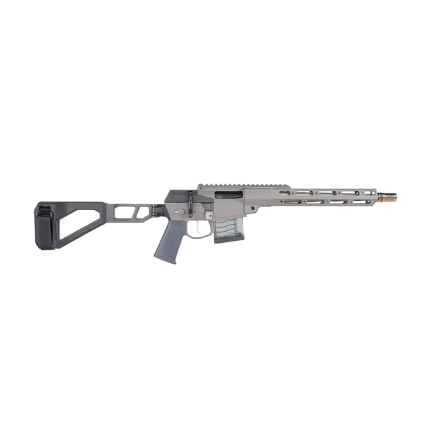 Q LLC MINIFIX55612INPISTOL Mini Fix  5.56 NATO 12" Gray Tapered Threaded Barrel, M-LOK Handguard, Gray Picatinny Rail Receiver, Adj Folding Stock,  Black Polymer Grip