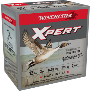 Winchester Ammo WEX123H3 Super X Xpert High Velocity 12Gauge 3" 1 1/4oz 3Shot 25 Per Box/10 Case