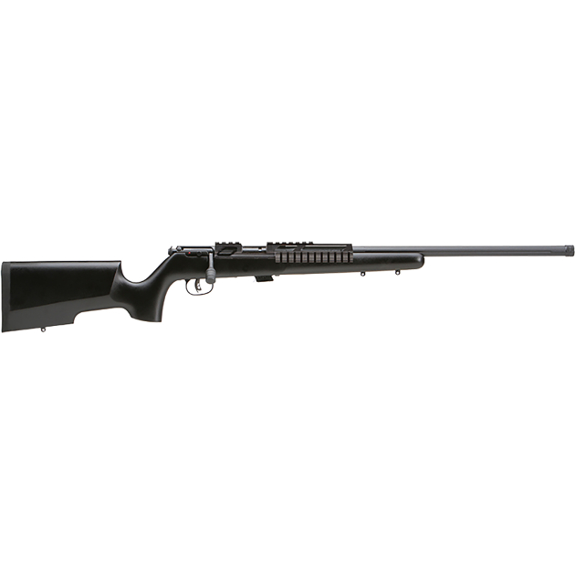 Savage Arms 25752 Mark II TRR-SR Full Size 22 LR 5+1 22" Matte Black Heavy Fluted Barrel, Matte Black Picatinny Rail Carbon Steel Receiver, Matte Black Tactical Wood Stock, Right Hand
