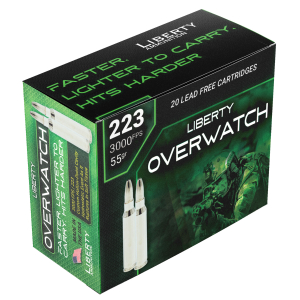 Liberty Ammunition LAOW223553000 OverWatch  223Rem 55gr 20 Per Box/50 Case