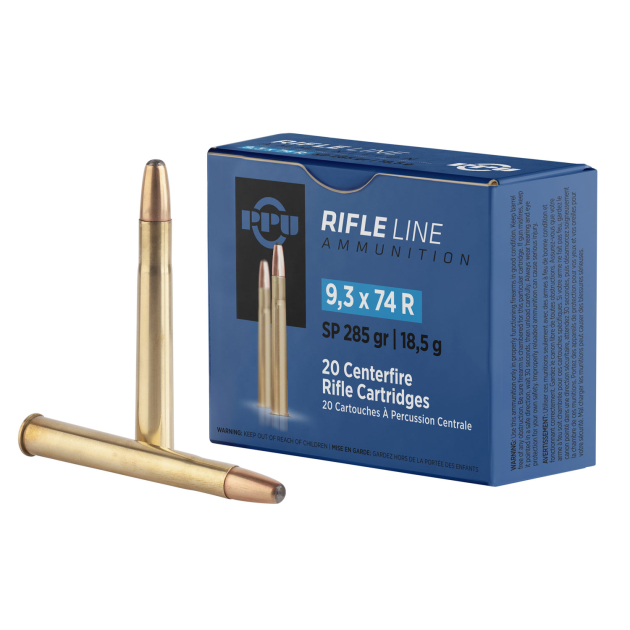 PPU PP9374 Metric Rifle  9.3mmx74R 285gr Soft Point 20 Per Box/10 Case