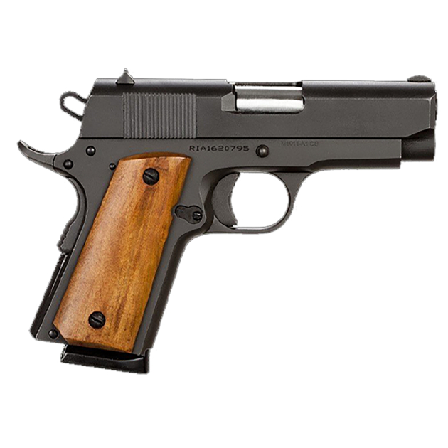 Rock Island 51416MA GI Standard CS *MA Compliant 45 ACP Caliber with 3.50" Barrel, 7+1 Capacity, Overall Black Parkerized Finish Steel, Beavertail Frame, Serrated Slide & Wood Grip