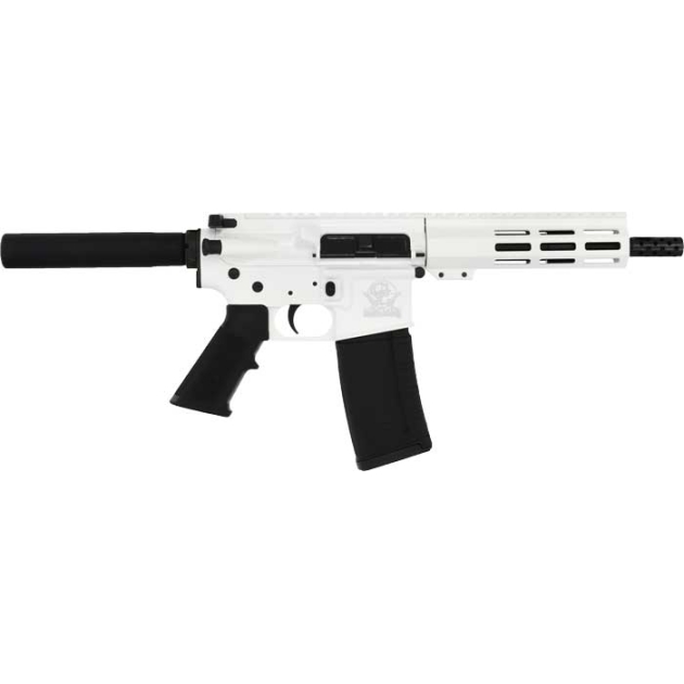 GLFA AR15 PISTOL 223 WYLDE - 7.5" NITRIDE BBL WHITE