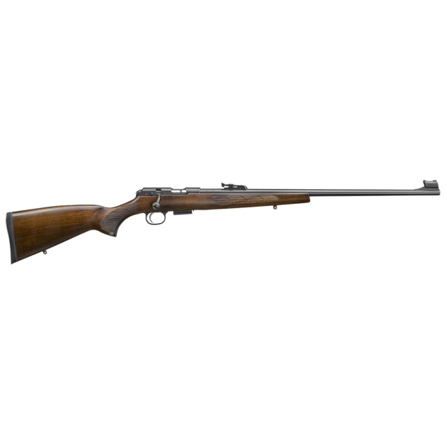 CZ-USA 02302 CZ 457 Lux Full Size 22 WMR 5+1 24" Black Nitride Black Nitride Steel Receiver Turkish Walnut Fixed European-Style Stock Right Hand