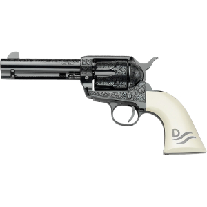 Pietta GW45RR434NMUI Great Western II Red River 45 Colt (Long Colt) 4.75" Ultra Ivory Engraved Grip