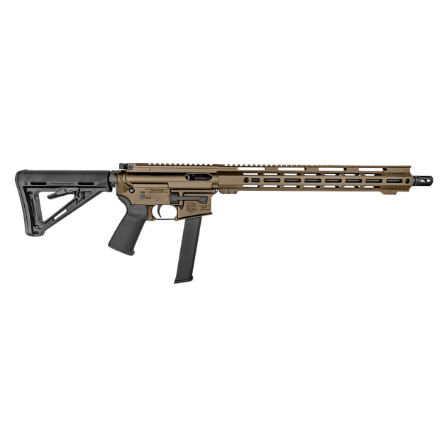 Diamondback DB1418P061 DB15  9mm Luger 32+1 16", FDE Rec/M-Lok Handgaurd, Carbon Lower, Black Magpul CTR Stock/K2 Grip, Flash Hider