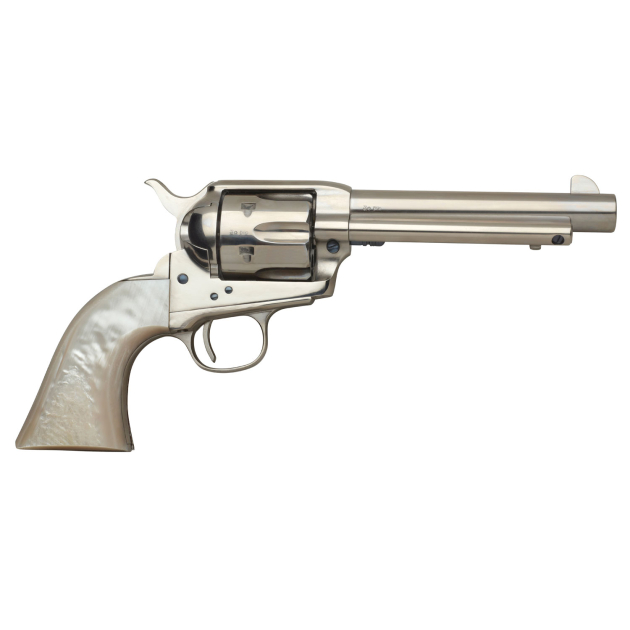 Taylors & Company 555114 1873 Cattleman 45 Colt (LC) Caliber with 5.50" Barrel, 6rd Capacity Cylinder, Overall Nickel-Plated Finish Steel, Ivory Synthetic Grip & Overall Taylor Polish