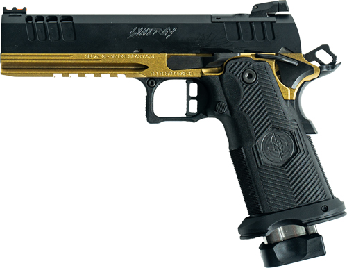 GLFA 1911DS SYNERGY 9MM 5" 20 - SHOT BLACK SLIDE GOLD FRAME - Image 2