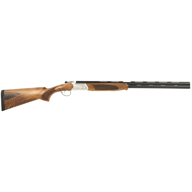 ATI ATIGKOF28SVE Cavalry  28 Gauge Break Open 2.75" 2rd, 26" Matte Blued Over/Under Vent Rib Barrel, Silver Engraved Aluminum Receiver, Fixed Oiled Turkish Walnut Walnut Stock