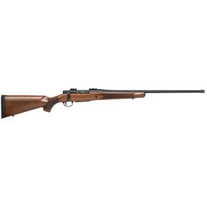 Mossberg 28239 Patriot  Full Size 7mm PRC 3+1 24" Matte Blued Fluted Threaded Barrel, Drilled & Tapped Matte Blued Stainless Steel Receiver, Walnut Fixed Stock