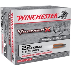 WINCHESTER VARMIT-X 22 HORNET - 35GR VARMINTER-X 20RD 10BX/CS