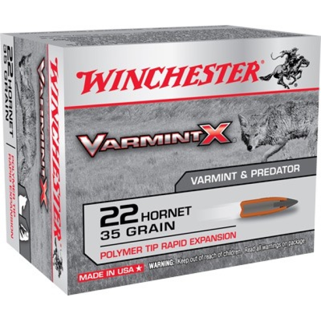 WINCHESTER VARMIT-X 22 HORNET - 35GR VARMINTER-X 20RD 10BX/CS