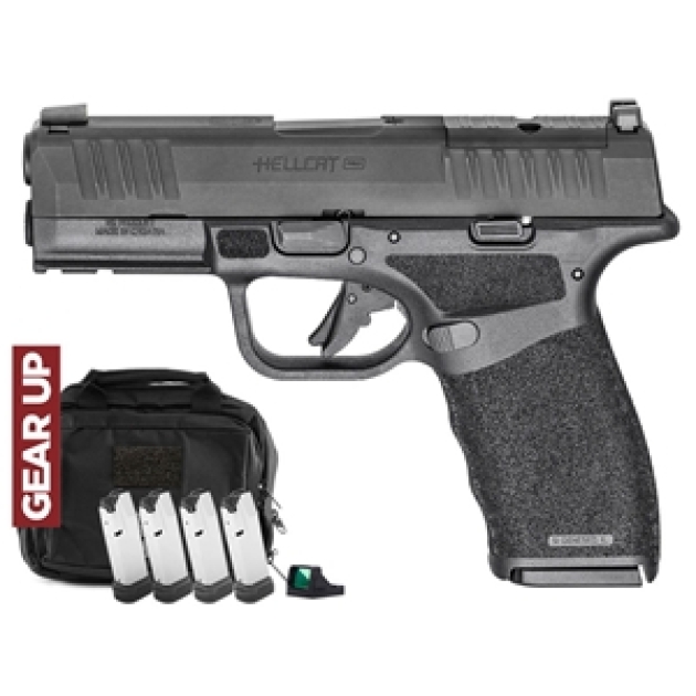 SPRINGFIELD ARMORY HELLCAT PRO 9MM PSTL OSP BLK GEAR UP PKG 3-15RD 2-17RD, CT-1500, RANGE BAG