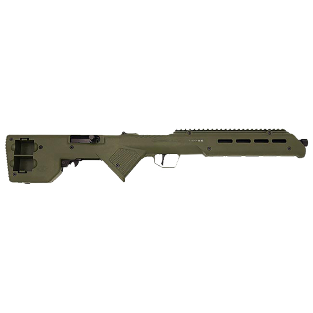 Desert Tech TRKRF2218GRN  Trek-22 Green Compact 22 LR 18" Free Floating Steel Barrel, Picatinny Rail Receiver, M-LOK Handguards, Fixed Polymer Stock, Suppressor Ready