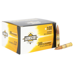 Armscor 50446 Precision Value Pack 300Blackout 147gr Full Metal Jacket 100 Per Box/12 Case