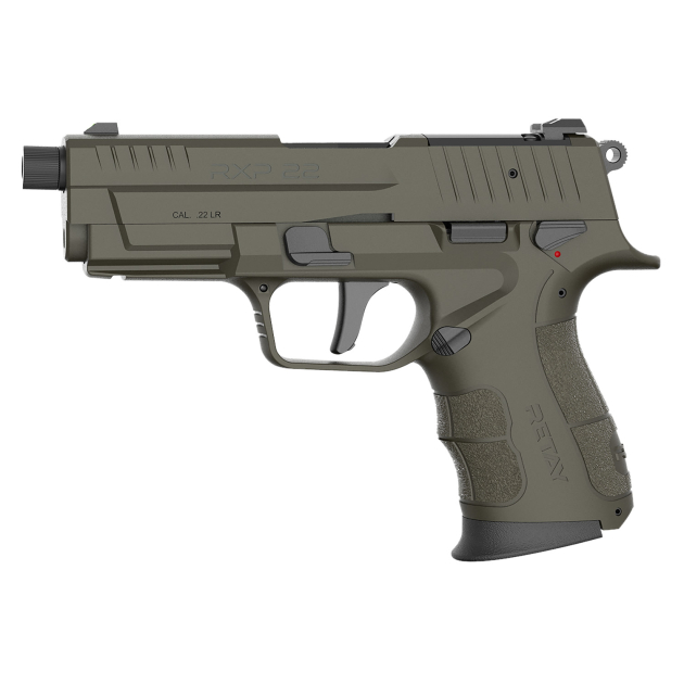 Retay USA RXP22OD10TH RXP  22 LR 10+1 4" Black Threaded Barrel, OD Green Cerakote RMR/RMSc Optic Ready/Serrated Slide, OD Green Cerakote Polymer Frame w/Accessory Rail, Textured Grip