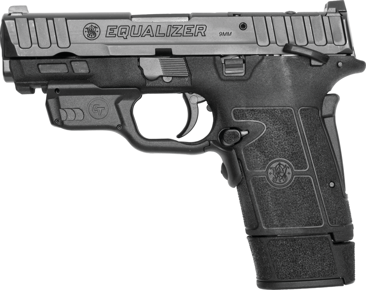 SMITH & WESSON EQUALIZER 9MM W/ CRMSN TRC LSRGUARD 3.675" 10RD,13RD,15RD