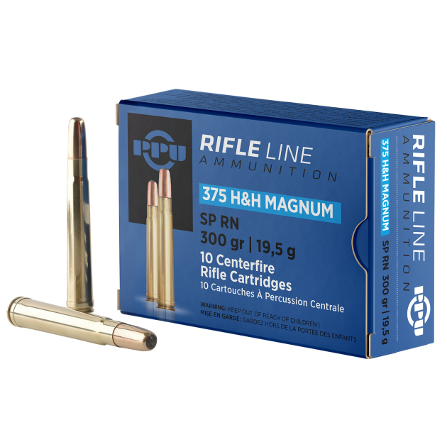 PPU PP375S Standard Rifle  375H&HMag 300gr Soft Point Round Nose 10 Per Box/20 Case