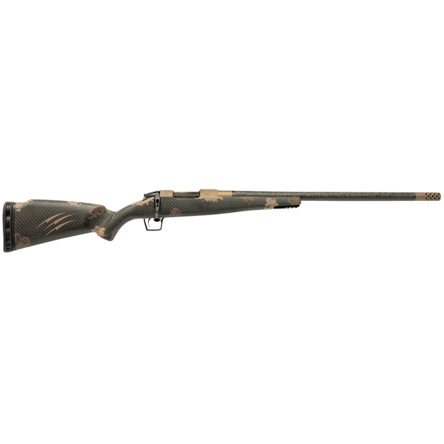 Fierce Firearms ROG65PRC20BRS Carbon Rogue  Full Size 6.5 PRC 3+1 20" Hand Lapped/Match Grade Threaded Barrel, Smoked Bronze Cerakote Steel Receiver, Sonora Ambush Camo Fierce Rogue Carbon Fiber Stock