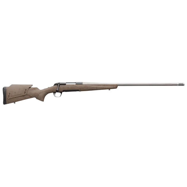Browning 035514288 X-Bolt Western Hunter Long Range 28 Nosler 3+1 26" MB Matte Blued Spider Webbed Flat Dark Earth Cerakote Hard Core Fiber-Fusion with Adjustable Comb Stock Right Hand (Full Size)