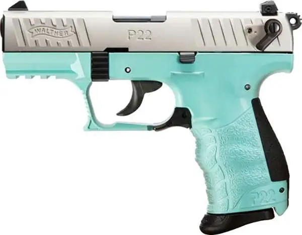 WALTHER P22Q 22LR PISTOL 3.42" ANGEL BLUE 2-10RD - Image 3