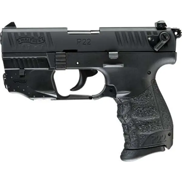 WALTHER P22Q 22LR PISTOL 3.42" BLACK LASER SET 10RD