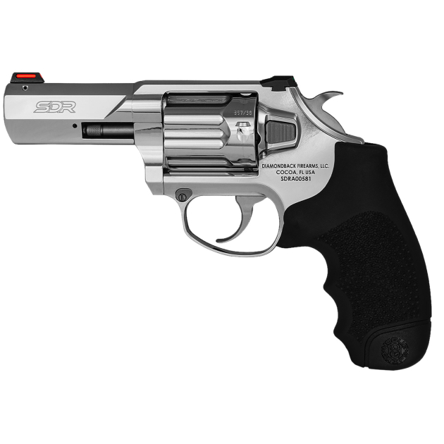 Diamondback DB0700S703 SDR  357 Mag/38 Special +P 6 3" Stainless Steel Barrel, Cylinder & Frame, Black Hogue Rubber Grip, Exposed Hammer