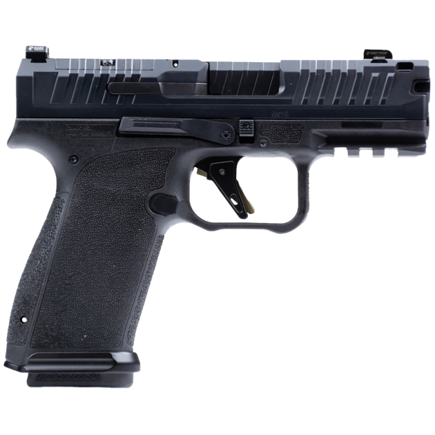 Canik HG8329N Mete MC9 Prime 9mm Luger 10+1 3.64" Black Nitride Compensated Barrel, Black Nitride Integrated Compensator/Optic Ready/Serrated Steel Slide, Black Polymer Frame w/Picatinny Rail