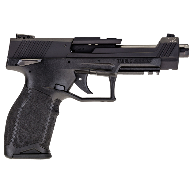 Taurus 1TX22C151 TX22 Competition 22 LR 16+1 5.25" Overall Black Steel/Threaded Barrel, Hard Coat Anodized Aluminum/Optic Cut/Serrated Slide & Polymer Frame w/Picatinny Rail w/Polymer Grips