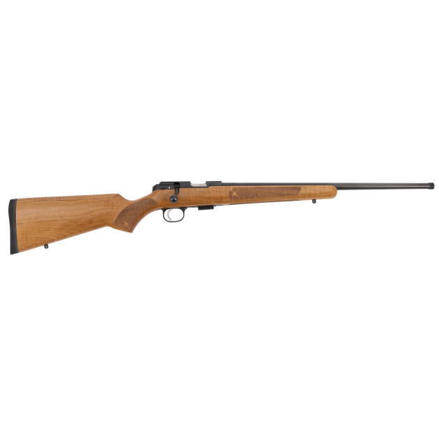 CZ-USA 02396 CZ 457 American 22 LR 5+1 20" Black Nitride Steel Threaded Barrel, AAAA Maple Wood Stock