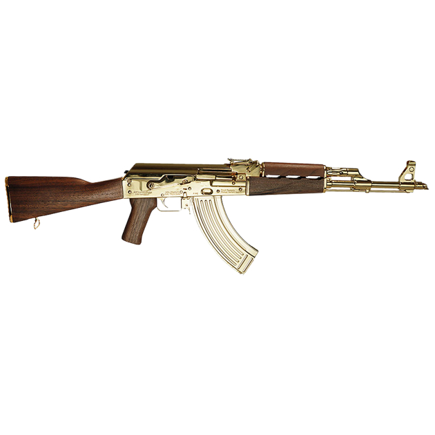 Zastava Arms Usa ZR7762WMGL ZPAPM70  7.62x39mm 16.25" 30+1, 24K Gold Plated Barrel/Rec, Walnut Stock & Grip, Gold Mag Included
