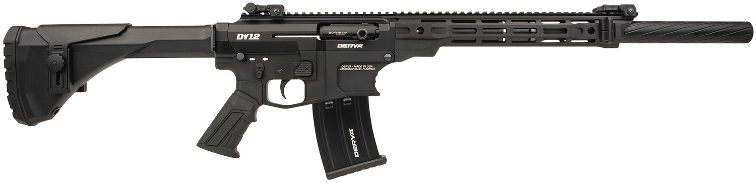 Derya Firearms DY1220CAUS  DY12 12 Gauge Semi-Auto 5+1 20" Threaded Barrel 7075-T6 Aluminum Receiver Mil-Spec Pistol Grip