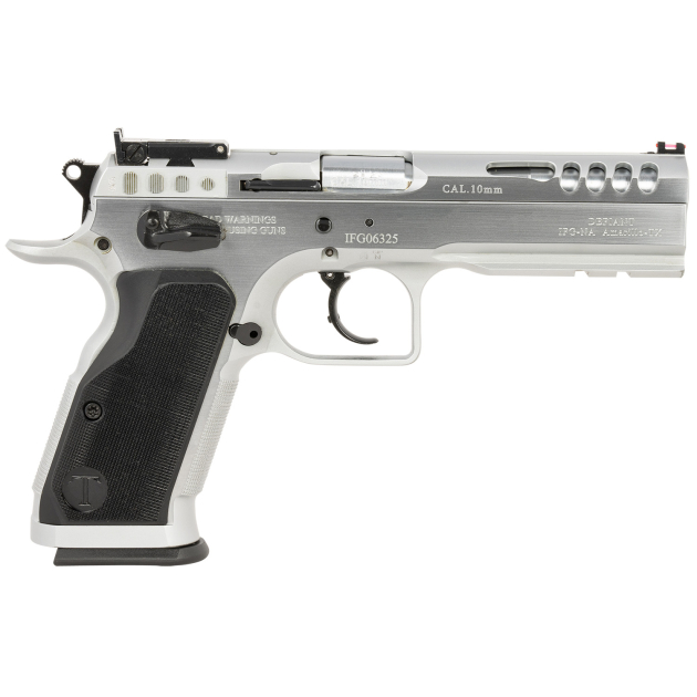 Tanfoglio IFG TFSTOCKM10 Defiant Stock Master 10mm Auto 13+1 4.75" Hard Chrome Steel/Aluminum Grip