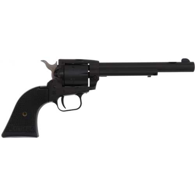 HERITAGE 22LR/22WMR BLACK - 6.5" STEEL FRAME POLYMER GRIP
