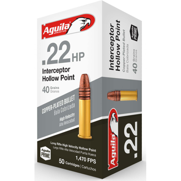 AGUILA INTERCEPTOR 22LR 40GR - LEAD-HP 1000RD CASE LOT
