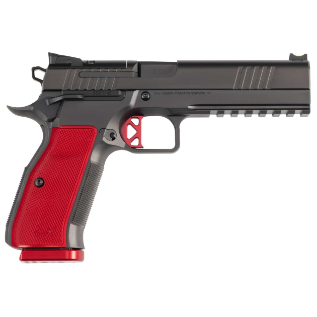 DAN WESSON DWX OPTIC READY 9MM PISTOL BLACK DLC/RED, 19RD