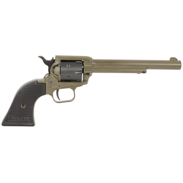 Heritage Mfg RR22T6 Rough Rider  22 LR 6 Shot 5.50" OD Green Cerakote Barrel, OD Green Cerakote w/Black Accents Frame, Black Cerakote Cylinder, Black Star Polymer Grips