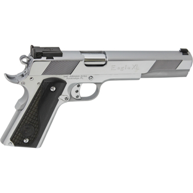 IVER JOHNSON EAGLE XL - 10MM 6" ADJ POLISHED CHROME