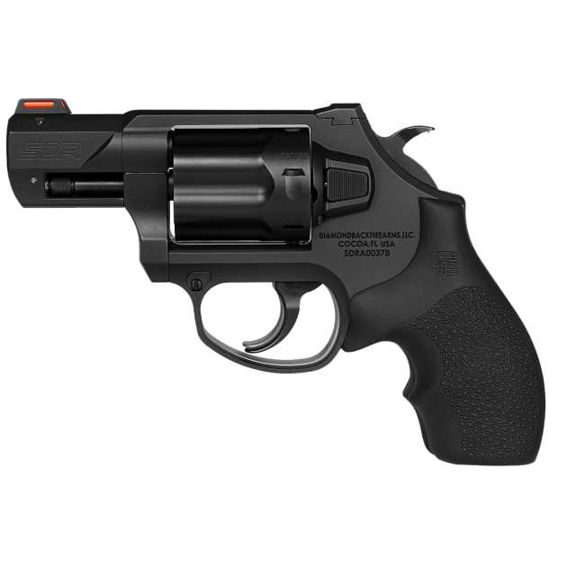 Diamondback DB0700S001 SDR  357 Mag/38 Special +P 6  Shot 2" Black Nitride Stainless Steel Barrel, Cylinder & Frame, Black Hogue Rubber Grip, Exposed Hammer