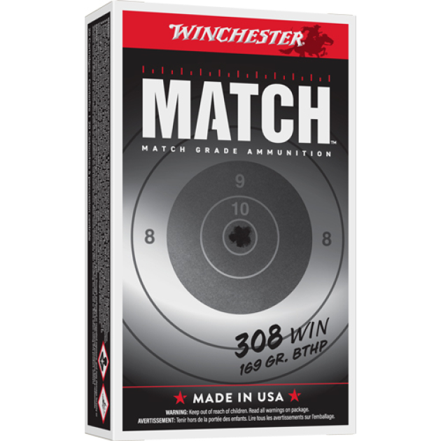 WINCHESTER MATCH ELITE 308 WIN - 169GR HPBT 20RD 10BX/CS