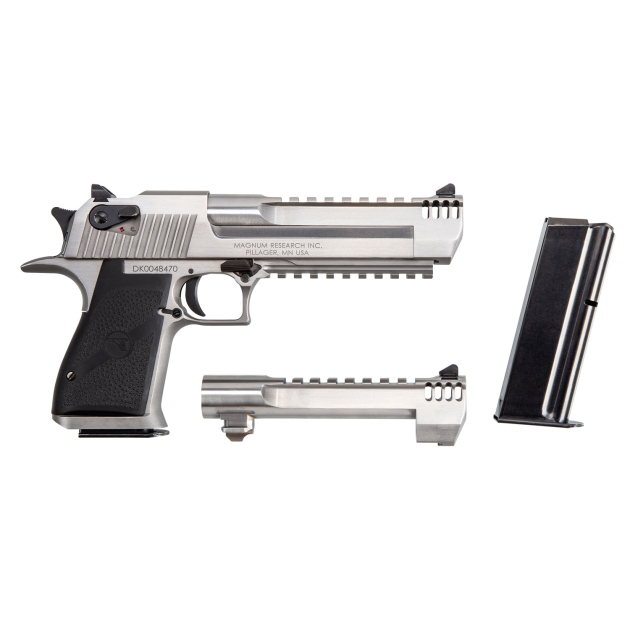 Magnum Research DE50429SRMB Desert Eagle Mark XIX Conversion Combo 50 AE/429 DE 6" 7+1 Overall Stainless Steel Black Rubber Grip